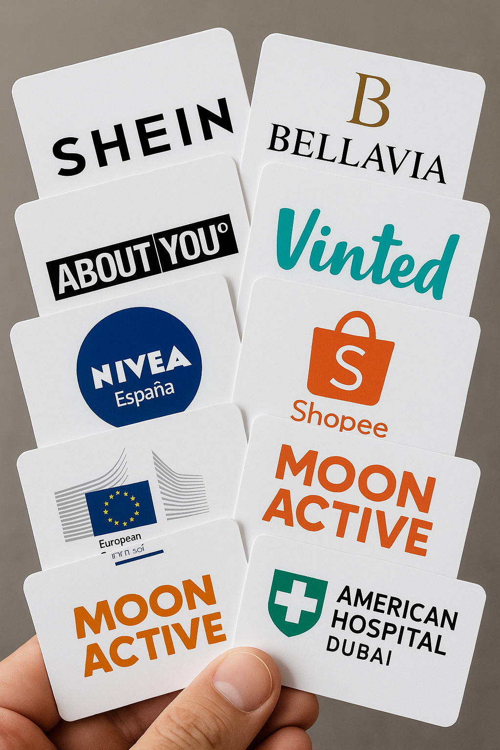 Brands we work with: SHEIN, Bellavia, About You, Vinted