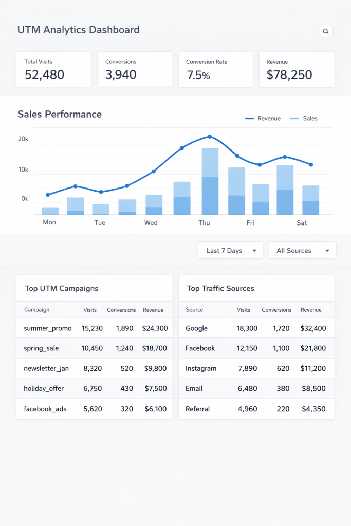 Influencer ROI tracking dashboard